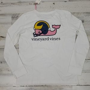 NWT VINEYARD VINES FOOTBALL THEME SHIRT NWT WHITE